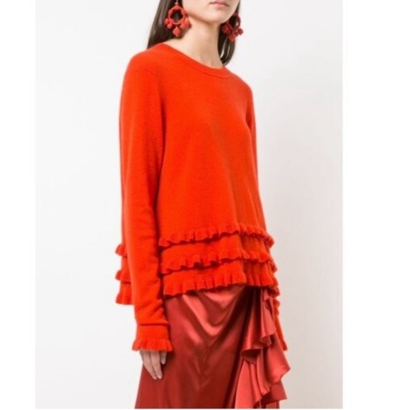 Cinq à Sept Adiella Cashmere Sweater Red Size XS - Picture 1 of 6